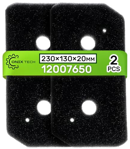 2 Piezas Esponja Filtros para Secadora 228 x 128 x 20 mm con Código Original 12007650 Apto para Bosch para Siemens para Balay para Constructa - ONIX TECH