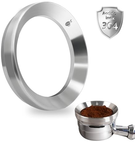 carrottimes Anillo dosificador de café de 54mm Acero 304 Inoxidable | Embudo Dosificador Espresso, Embudo Portafiltro Con Magnético, Herramientas Barista Compatible Con Portafiltro 54mm