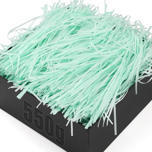TXXATX 550 g fyllningsmaterial gåva turkos strimlat papper för presentförpackning förpackningsmaterial med slipning hammare shamper shred raffia fyllningsmaterial för paket presentkorg