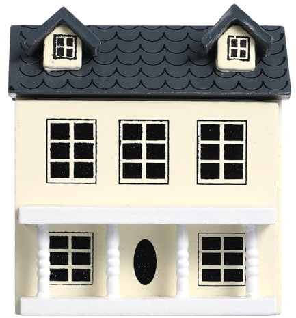 JOINPAYA Holzhaus Modell Mit Miniaturmöbeln Puppenhaus Deko Süße Und Stilvolle Wohnatmosphäre Perfektes Für Miniatur-Liebhaber