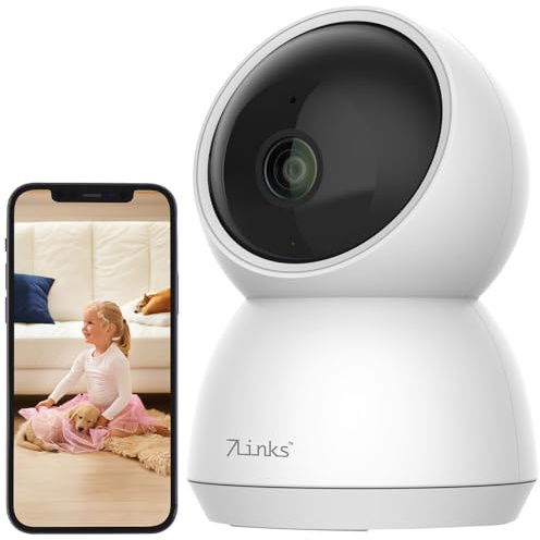 7links Innenkamera: WLAN-Überwachungskamera mit nativem 4K UHD, IR-LEDs, Pan/Tilt, App (Netzwerkkamera, 4K Innenkamera, Grad)