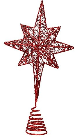 VICASKY 1pezzi Toppo di Stella per Albero di Natale in Decorazione per Cima Albero di Festa Punta a Forma di Stella per Alberi di Natale