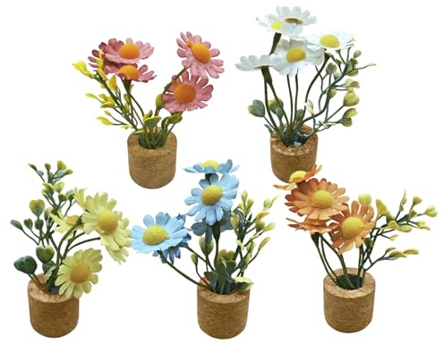Kühlschrank Magneten, Lustige Blumen Magnete Für Kühlschränke & Pinnwände, 5X Mini Gänseblümchen Mit Topf Magnet Deko Für Pinnwand Schrank Spind Küche Haus