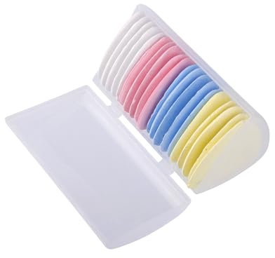 Lyqaq 20PCS Sewing Tailor's Chalk Set Sewing Accessories - Colorful Fabric Marking Chalk Tailors chalk for Sewing, Quilting & Tailoring (White, Yellow, Red, Blue) in Concealed Case
