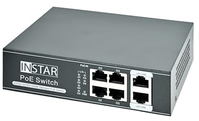 INSTAR IN-PoE 4065 PoE Switch - Gigabit - 10/100/1000 Mbit/s - Power Over Ethernet - 4X PoE Ports + 2X Uplink - IEEE 802.3af und 802.3at - max. 65 Watt - 30 Watt pro Port