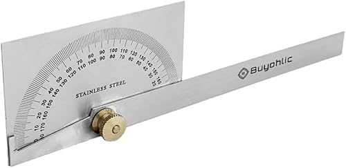 Goniometro in acciaio inox 0-180 gradi macchine utensili (goniometro a testa quadrata)