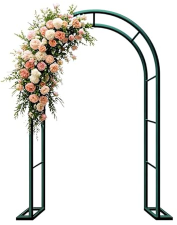 Arche de jardin pour plantes grimpantes, treillis pergola vert pour roses, décoration de mariage en plein air, support de terrasse pour vignes, 120 x 220 cm, tonnelle de jardin