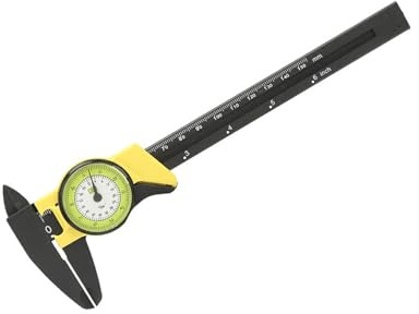 Herramienta de medición de calibre de regla de calibrador Vernier de 0-150 mm de plástico(amarillo)