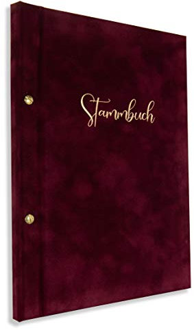 A4 Stammbuch Preno Bordeaux Familienstammbuch Trauung Hochzeit incl. 11 Prospekthüllen