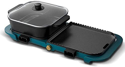 Parrilla de Asar Grill de Asar Plancha de Asar Plancha eléctrica multifuncional Olla caliente Parrilla de barbacoa Máquina todo en uno Horno eléctrico separable Bandeja de barbacoa Parrilla eléctr