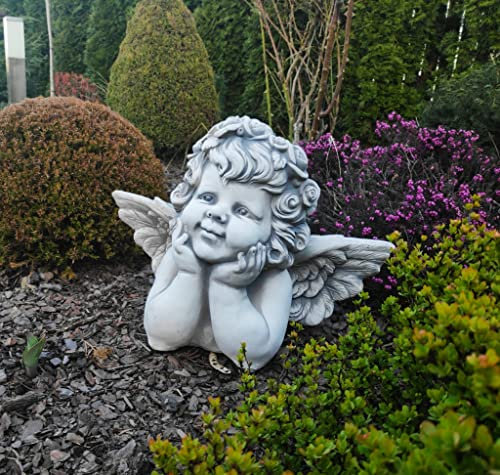 AniPlants Schutzengel Figur aus Kunststein, außen oder innen 31x40x22cm