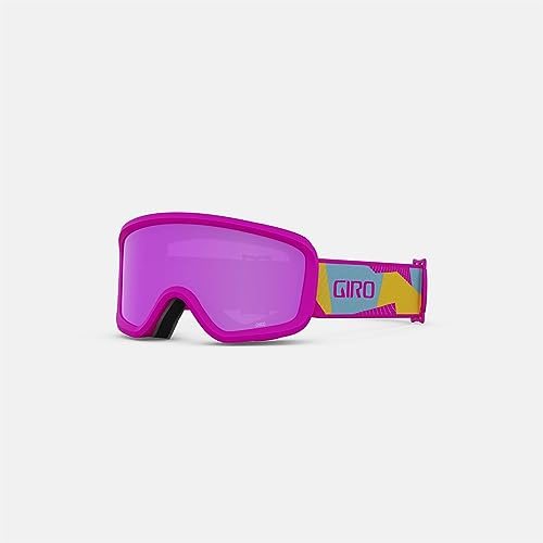 Giro Chico 2.0 - Maschera da sci per bambini, ragazzi e ragazze 2-4, cinturino rosa mimetico con lenti rosa ambra
