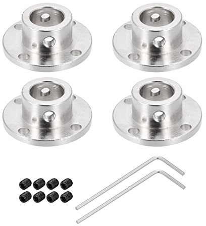 Rebower 12mm Rigido Flangia Giunto Connettore Motore Accoppiatore (w 8pz Vite M2 Esagonale Chiave),[per Fai-da-Te Stepper Motori]-4pz