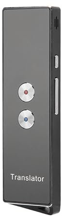 Voice Translator 144 Languages ​​Translation, Two Way Translation, Smart Voice Translator 99% Accuracy Rate Mobile Connection Synchronized Text Display for Translation (Black)