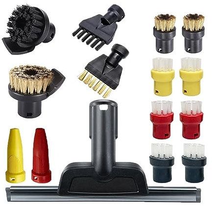 McbeAn Accessori compatibili for Karcher SC1 SC2 SC3 SC4 SC5 SC7 CTK10 CTK20 Aspirapolvere a Vapore Portatile Parti di Ricambio Spazzola for ugello in Nylon(Set14)