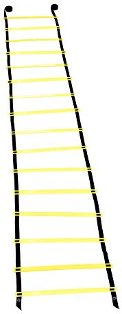 equlup Fußball-Trainingsleiter, 8 M, Fußball-Trainingsleiter, Flexibilität, Geschwindigkeitstraining, Werkzeuge, PP-Nylon, Sprungleiter, Fitnessgeräte Für Sporttraining