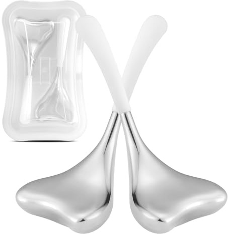 Running man Ice Globes & Cryo Sticks, Face Care Cooling Tools for Women | 2-in-1 Gua Sha and Massage for Face & Eyes, Stainless Steel Ice Facial Massage Tool for Cooling Relaxation, Spa Self Care