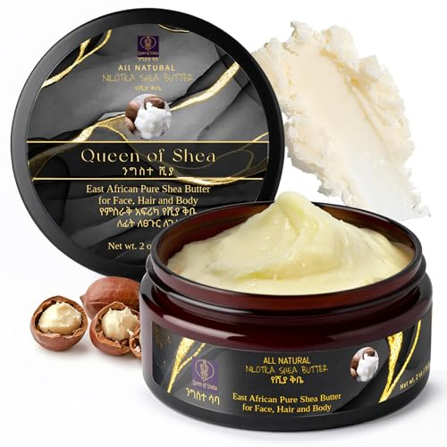 Queen of Shea East African Pure Shea Butter 2 Ounce for Face, Hair & Body