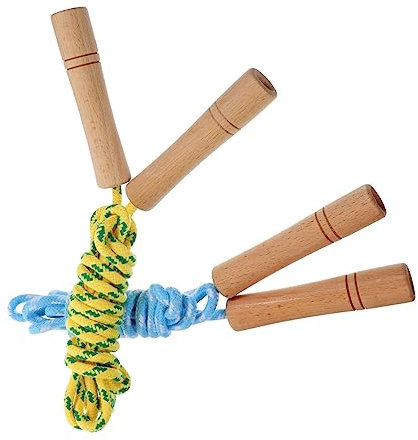 BELLIFFY 2stücke Springseil Baumwollseil Verstellbar Für Sport Und Fitness Ergonomischer Griff Für Und Halt Geeignet Für Teenager Und Outdoor-aktivitäten