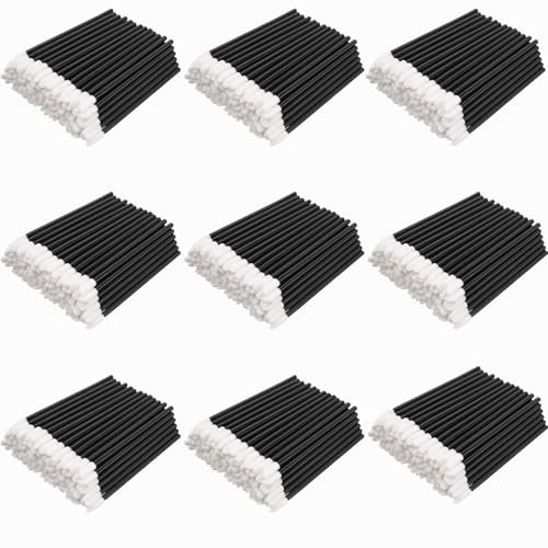 900 Stück Lippenpinsel, BetterJonny Make Up Lippenstift Pinsel Lipgloss Concealer Pinsel Lippenstift Stab Applikator Lippenapplikator Werkzeug für Perfekt Lippen Makeup (Schwarz)