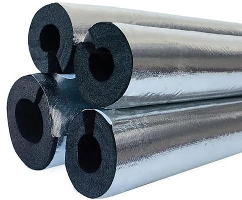 Tubo Isolante Antigelo per Esterni Condizionatore, Tubi in Schiuma Isolante per Rame Tubo, Guaina di Isolamento Foglio di Alluminio Antigelo Flessibile per Tubature dell'Acqua ID 22-120 mm(ID 22mm （7/