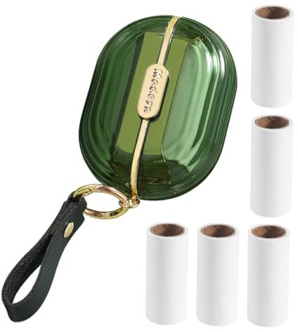 KOMBIUDA Lint Roller Für Reisen Doppelseitiger Tragbarer Fusselroller Mit Starkem Kleber Für Kleidung Und Tierhaare Inkl Nachfüllrollen Kompakte Reinigungslösung