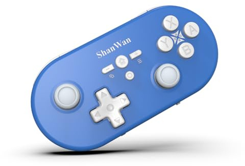 ShanWan Wireless Game Controller Kompatibel mit PC/iOS/Android/Switch/PS, Xbox Game Pass, Steam Link, GeForce NOW, Gyro Motion Control, Vibration Feedback, Bluetooth Game Controller (Blau)