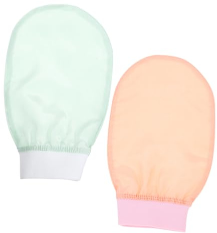 Vaguelly Paarhandschuh für Peeling Badehandschuh aus Ausgewähltem Material Handpeeling und Rückenpeeling-schwamm Wiederverwendbarer Körperpeeling-handschuh für Sanfte Hautreinigung