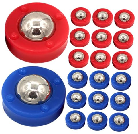 UKCOCO Juego De Tejo De Mesa Mini 20 Piezas Discos De Reemplazo Azul y Rojo Accesorios Compatibles para Shuffleboard y Curling Juego En Casa y Ocio