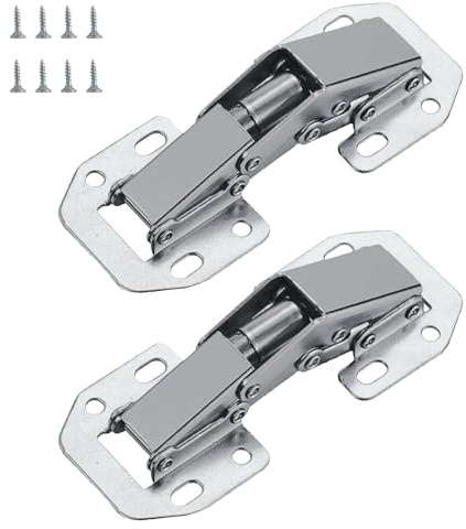 Cupboard Hinges, Cupboard Door Hinges, Close Hinge for Kitchen Cupboards, 2Pcs 90 Degree Close Cabinet Hinge with Screws, Wardrobe Doors