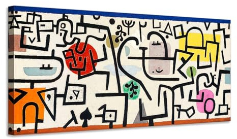 Generico Paul Klee – il ricco porto, un'immagine di viaggio – quadro stampa su tela con telaio in legno - 120x60 cm