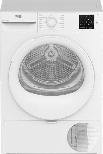 Beko BMT73EW - Secadora de ropa independiente, 7 kg, clase D, pantalla digital, 12 programas, Steam Therapy, motor de 10 años, color blanco - 84,6 x 59,8 x 54,5 cm (alto x ancho x profundidad)