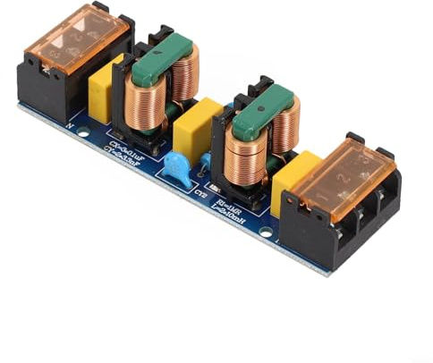 Filtro de alimentación de 25 A para placa de filtro de paso bajo de dos etapas de alta frecuencia, supresión de núcleo de cobre para línea de alimentación de CA, compatible con medición