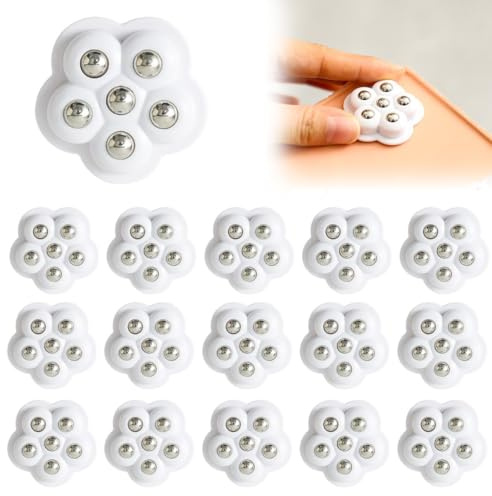 JYNXOR 16 Pieces Small Furniture Casters, Kitchen Appliance Casters with 360 Degree Rotation, Universal Adhesive Casters for Small Kitchen Appliances with Adhesive Pulley