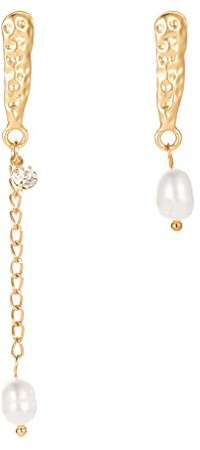 ISCBAFYX TXCLTS Creative Earring Geometry Diamantsmycken Damers oregelbundna pärlor Formade örhängen Magnetörhängen för kvinnor
