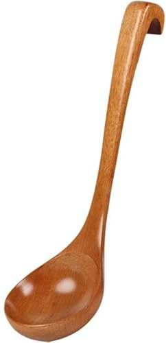 Tubayia Cucharón grande, a prueba de quemaduras, con orificio para colgar, cuchara sin palear, remover, servir, cocina, familia, hogar