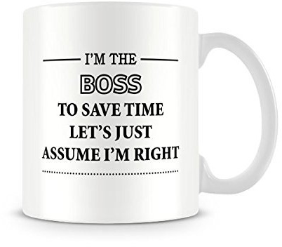 Behind The Glass - I'm The Boss. - Printed Funny Mug - Great Gift/Present Idea, Ceramic, 11fl.oz.