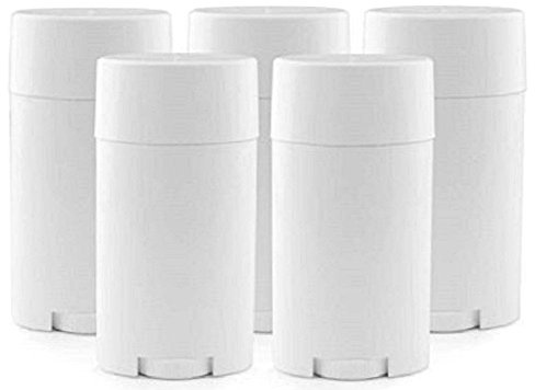 Hustar Kunststoff-Behälter zum Befüllen mit Deo, Lippenbalsam, Lipgloss etc., ohne Inhalt, nachfüllbar, 15 ml, weiß, 5 Pcs