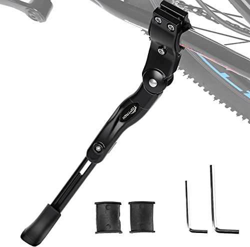 toptrek Fahrradständer Einstellbarer Universal Hinterbauständer Aluminiumlegierung Fahrrad Ständer Anti-Rutsch Seitenständer für 24-28 Zoll Mountainbike/Rennrad/BMX/MTB