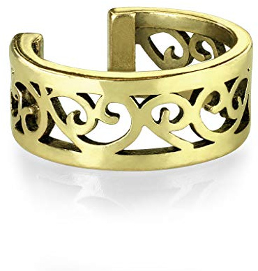 Bungsa Ear Cuff Ornament-Ohrklemme für Damen aus 316L Edelstahl