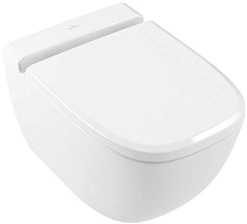 Villeroy & Boch Abattant WC Antheus 8M18S1 Blanc, Charnières en acier inoxydable, SoftClosing, Céramique alpine blanche