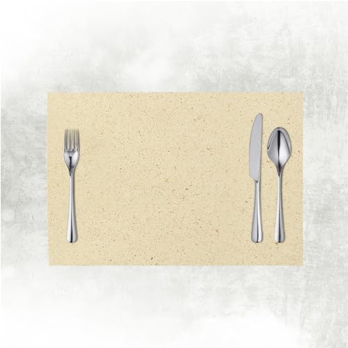 Mank GmbH Bio Tischsets ECO aus Graspapier 40 cm x 30 cm Platzset für Gastronomie und Feiern ideal 100 Stück Bio Gras Papier