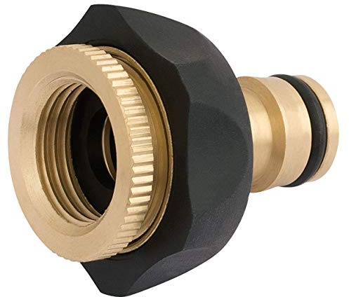 UKB4C Garden Hose 1/2+3/4 BR./RUBBER TAP CONNECTOR