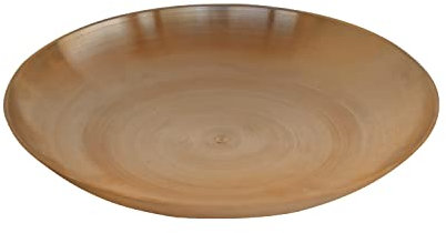 De Kulture Assiette Fait Main en Bronze Pur Kansa pour Décoration et Service de Table, 17,8 x 2,5 cm