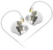 CCA CRA In-Ear-Kopfhörer, ultradünne Membrane, dynamischer Treiber, IEM, klarer Klang und tiefer Bass, kabelgebundene Ohrhörer mit verhedderungsfreiem, abnehmbarem Kabel, Weiß, ohne Mikrofon