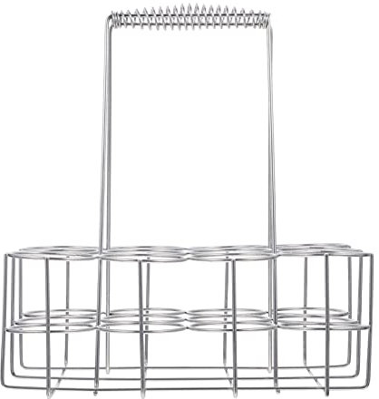 MILISTEN Flaschenhalter aus Metall, wiederverwendbar, für Hochzeit, Bar, Grillparty, silberfarben