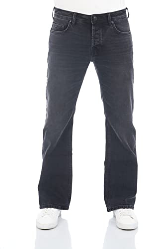 LTB Pantalones vaqueros para hombre Timor Bootcut, pantalones vaqueros básicos, algodón vaquero, elásticos, cintura profunda, azul, negro, Black Wash (200)., 29W x 32L