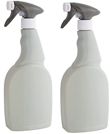 Eco Fusion Large 750ml Empty Refillable Spray Bottles Made In U.K From 100% Recycled Plastic 2 Pack For Cleaning Gardening Hair Styling Plant Misting