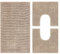 Il Gruppone Passione Casa Set Tappeti Bagno con Fondo Antiscivolo Lavabili in Lavatrice Assorbenti 45 x 75 Cm 3 Pezzi - Beige