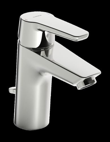 HANSA HANSAPOLO Eco Waschtisch-Einhebelmischer, 4,2 l/min, mit Ablaufgarnitur, Ausladung 110mm, 515022930005
